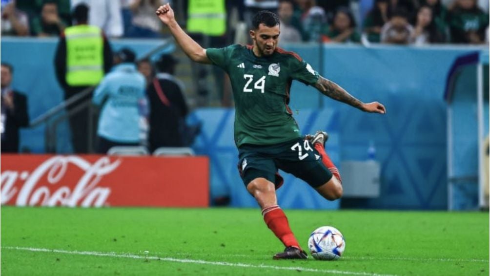 Luis en un partido con la Selección Mexicana