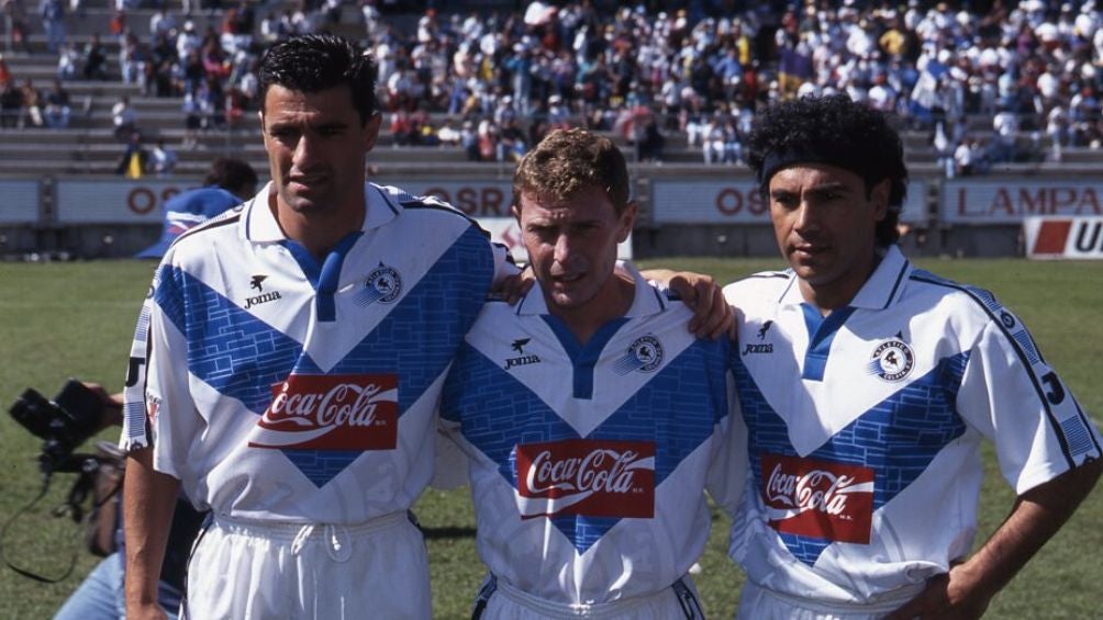 Michel, Butragueño y Hugo Sánchez en Celaya