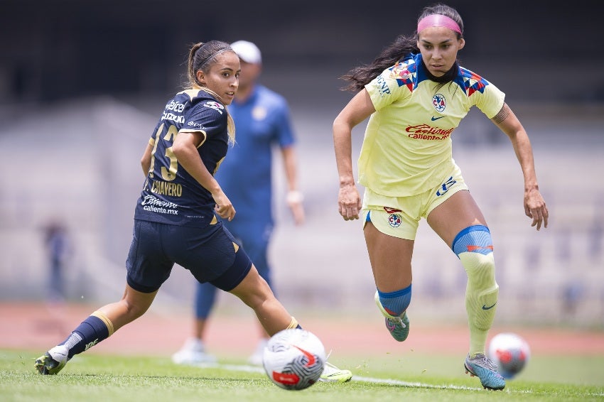 Chavero en un partido de Pumas