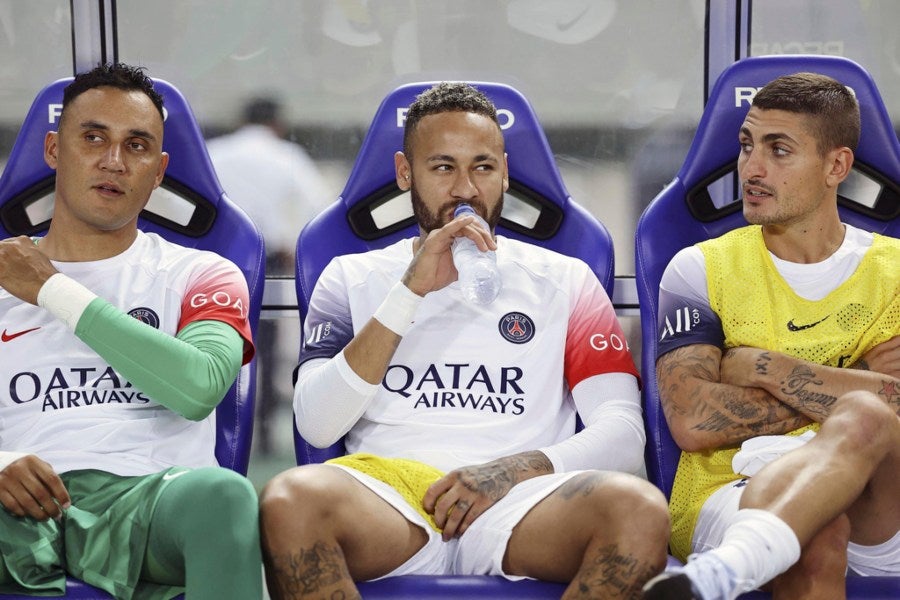 Keylor, Neymar y Verratti en la banca