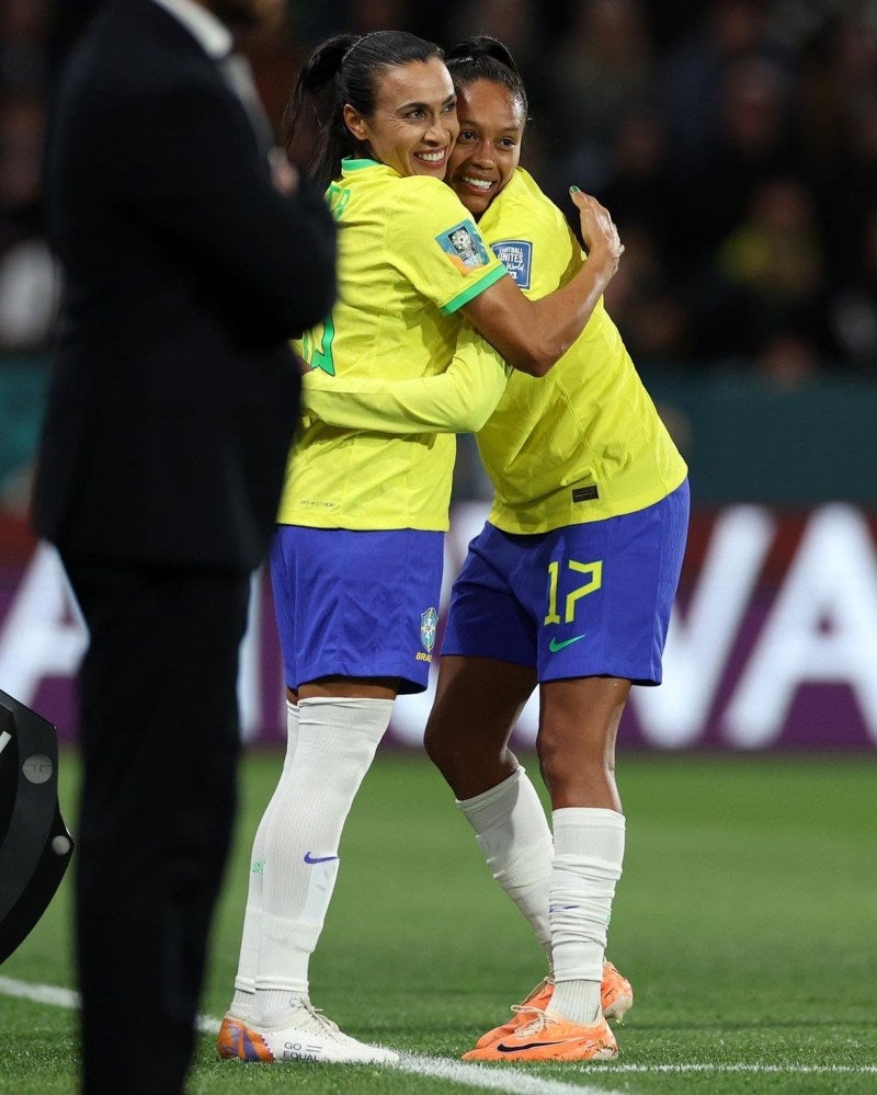 Marta jugando la Copa Mundial Femenil 