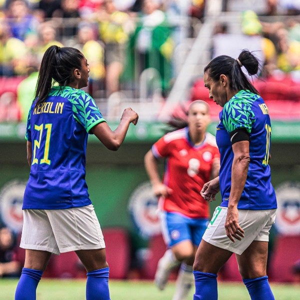 Brasil jugando la Copa del Mundo Femenil 