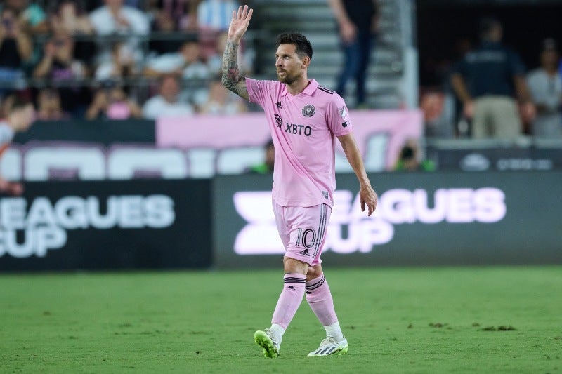 Messi jugando con el Inter Miami 