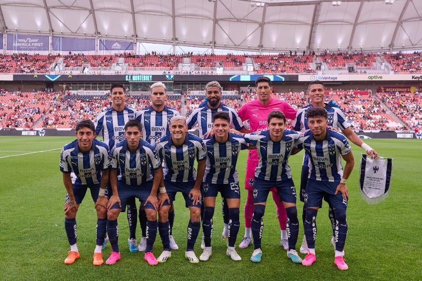 Monterrey en un partido de la Leagues Cup