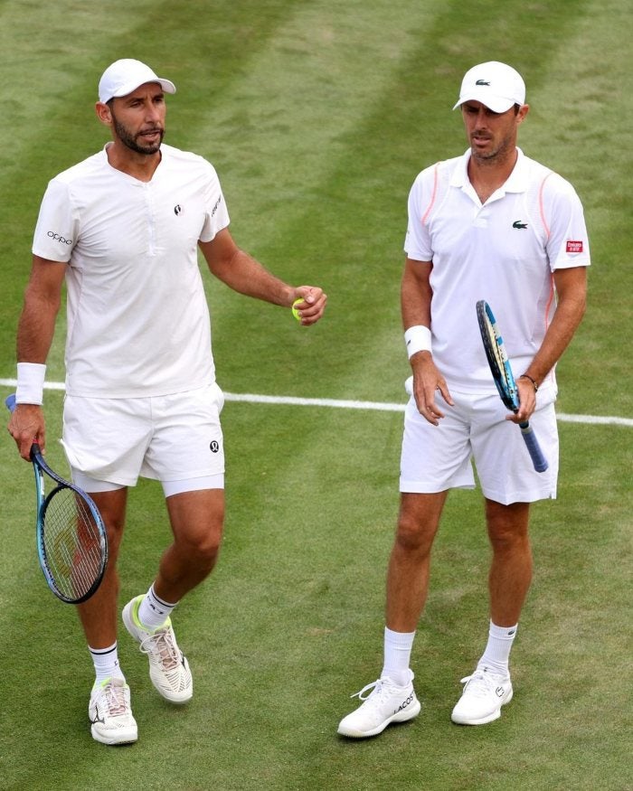 Santiago y Edouard haciendo pareja en Wimbledon 