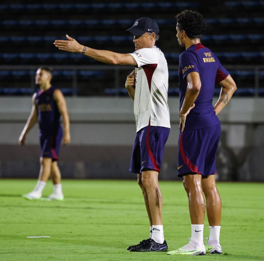 Luis Enrique en pretemporada