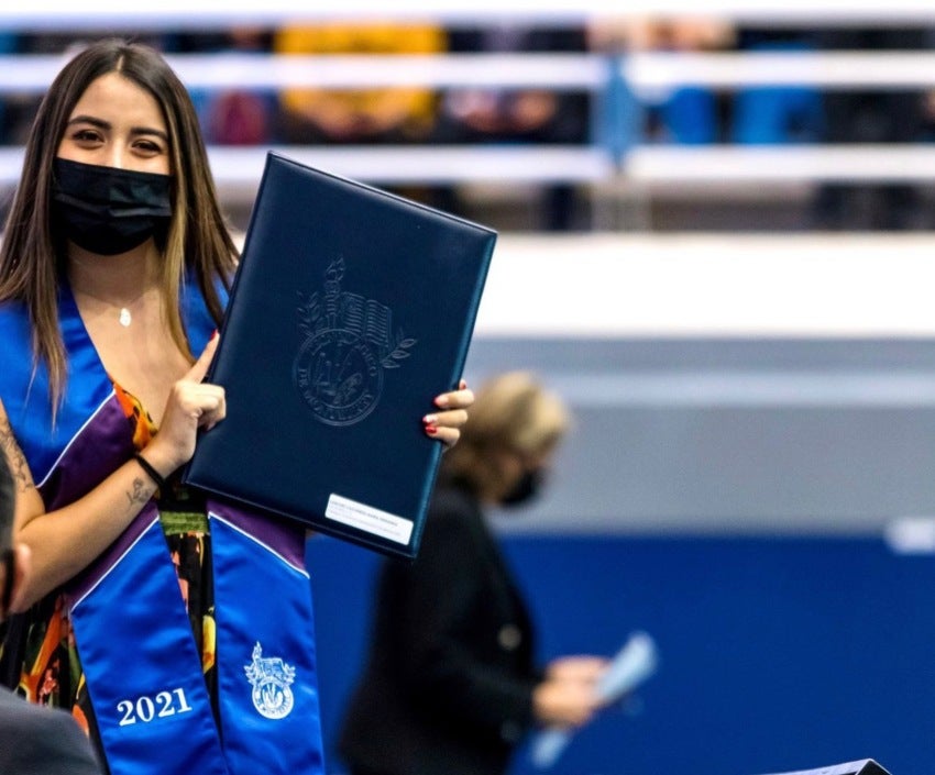 María en su graduación