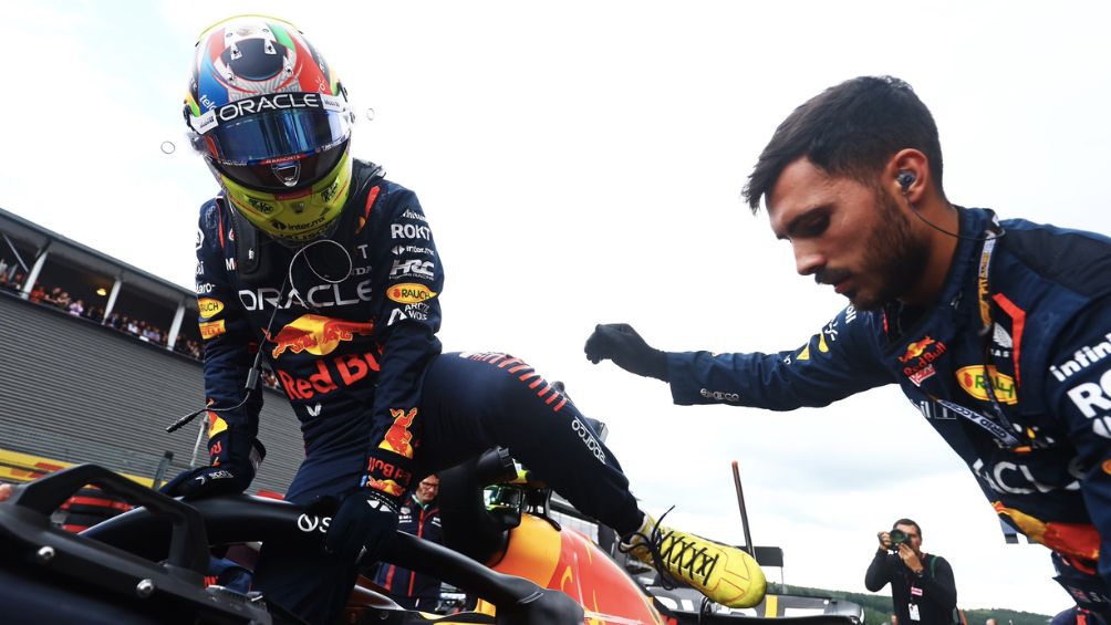 El mexicano durante la carrera de Sprint en Spa-Francorchamps