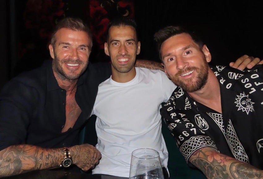 Messi, Beckham y Busquets 