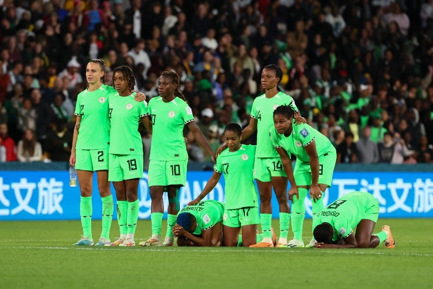 El equipo femenino nigeriano triste por la eliminación