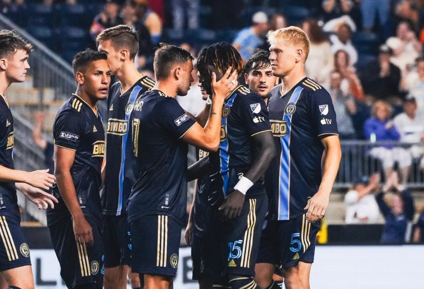 Philadelphia Union en celebración de gol en Leagues Cup