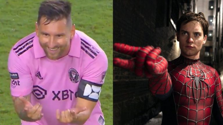 Messi festejó como Spiderman