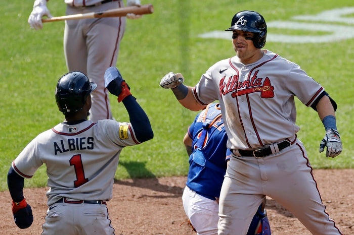 Ozzie Albies durante el juego