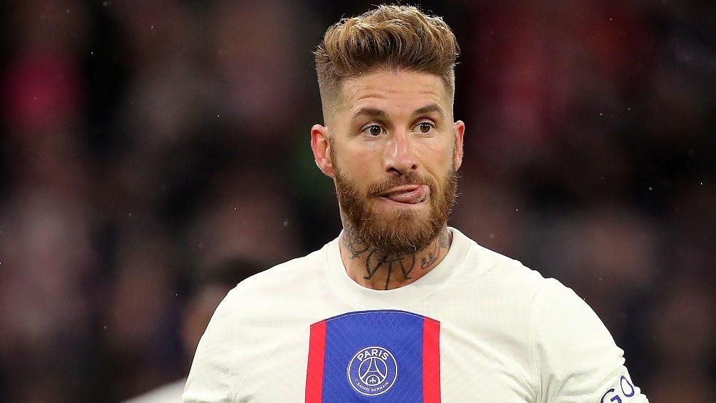 Sergio Ramos en un partido del PSG