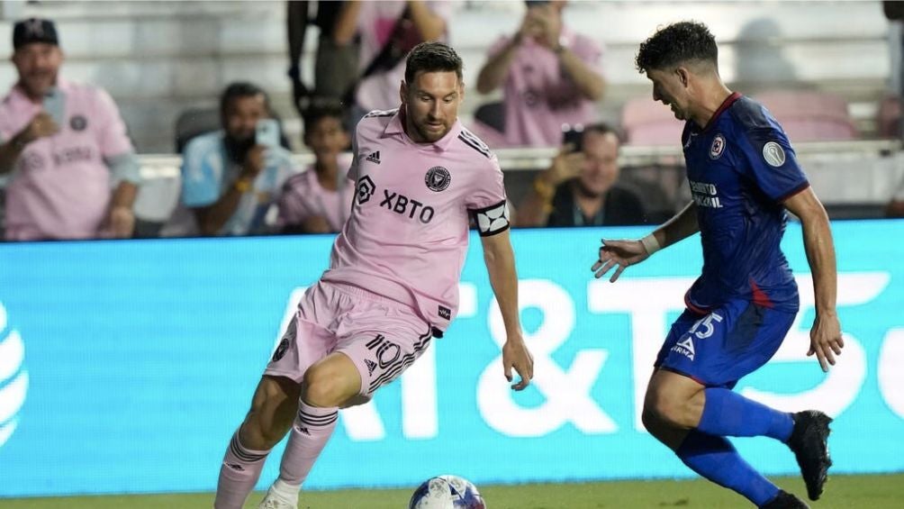 Messi en su debut en la Leagues Cup ante Cruz Azul