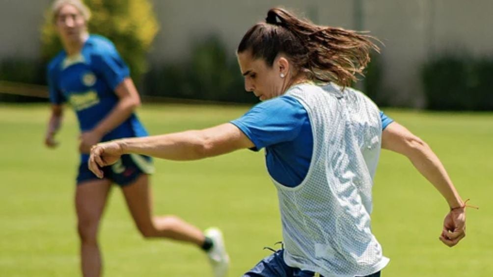 El entrenamiento del equipo azulcrema