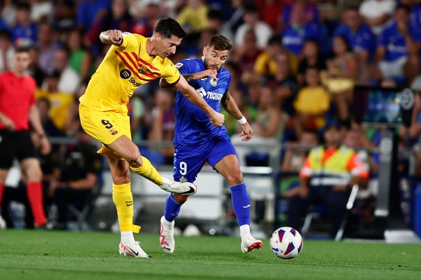 Lewandoski en el partido frente al Getafe 