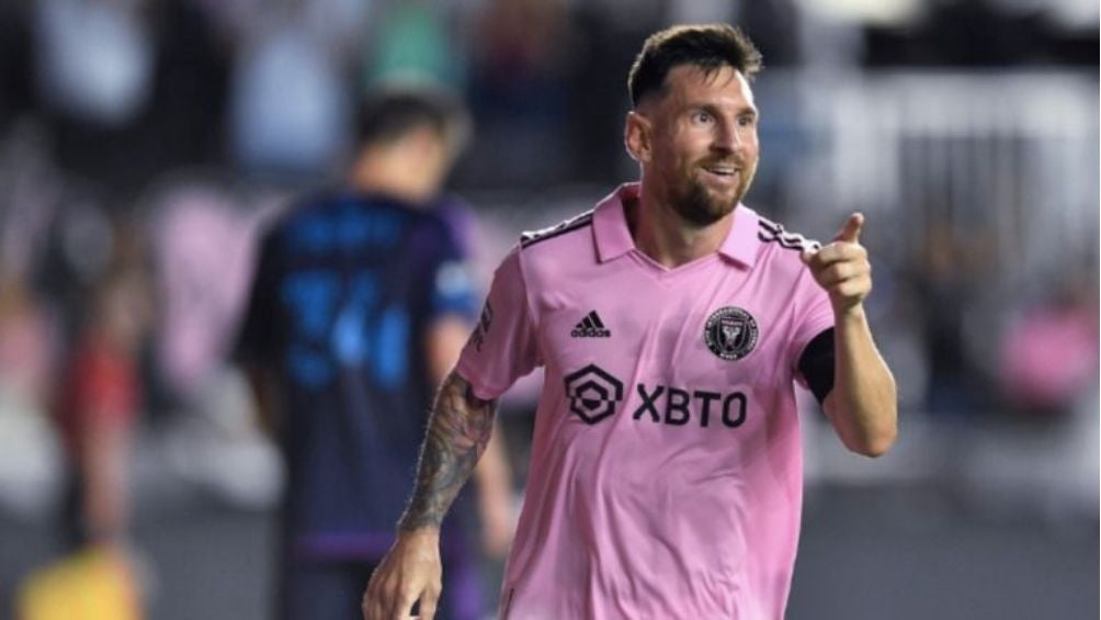 Messi durante un encuentro de la Leagues Cup