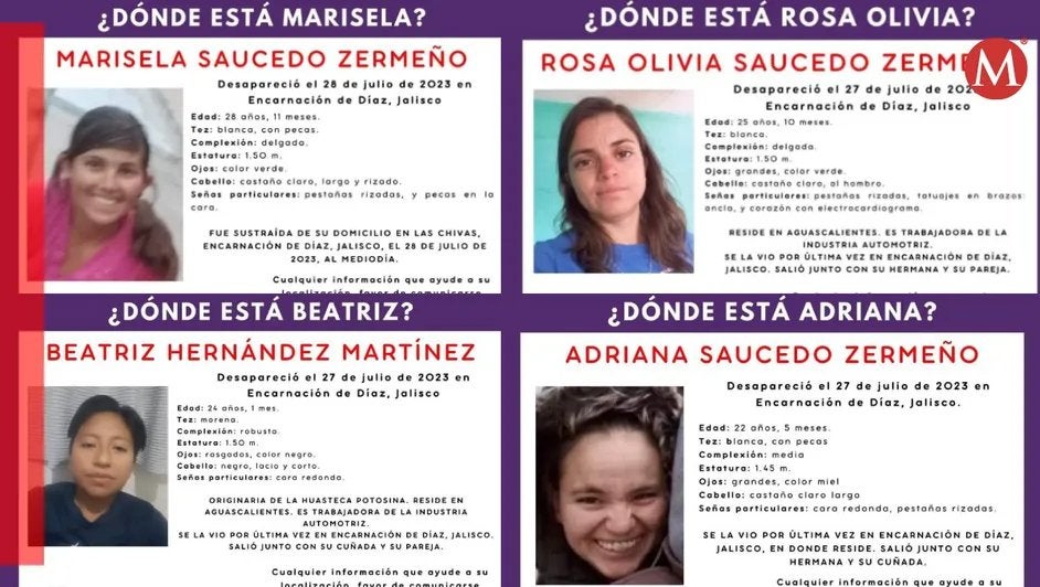 Ficha de búsqueda de 4 mujeres en Encarnación de Díaz.