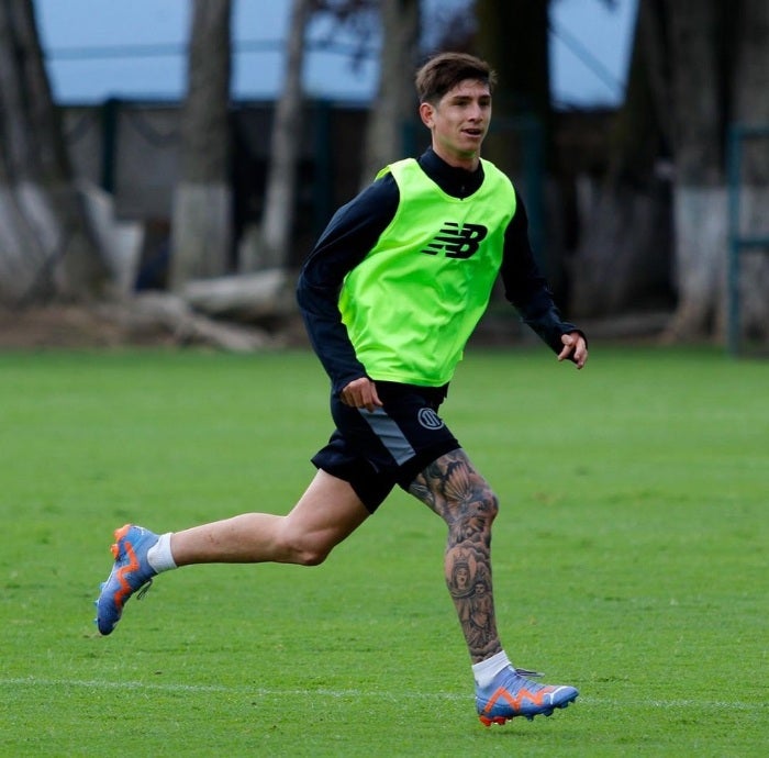 Belmonte entrenando con su nuevo equipo