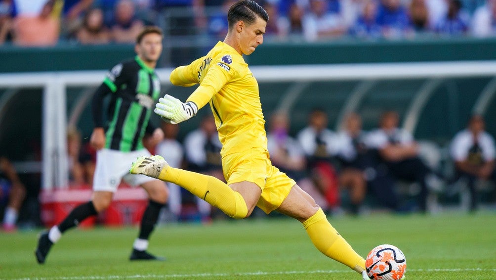 Kepa durante un partido con el Chelsea