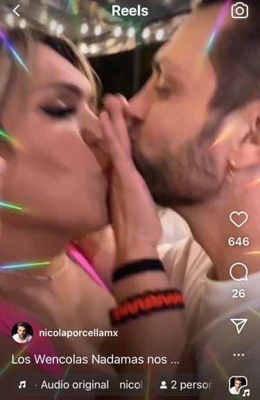 Así fue el beso entre Wendy y Nicola.