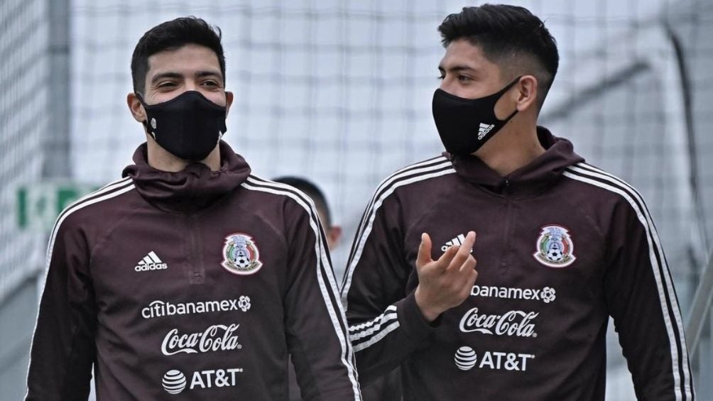 Los jugadores en una concentración con la Selección Mexicana