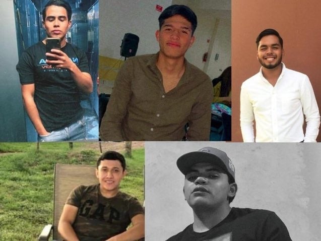 Los 5 jóvenes desaparecidos el 11 de agosto en Lagos de Moreno.