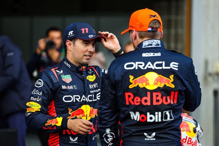 Checo Pérez y Verstappen en un GP de la F1