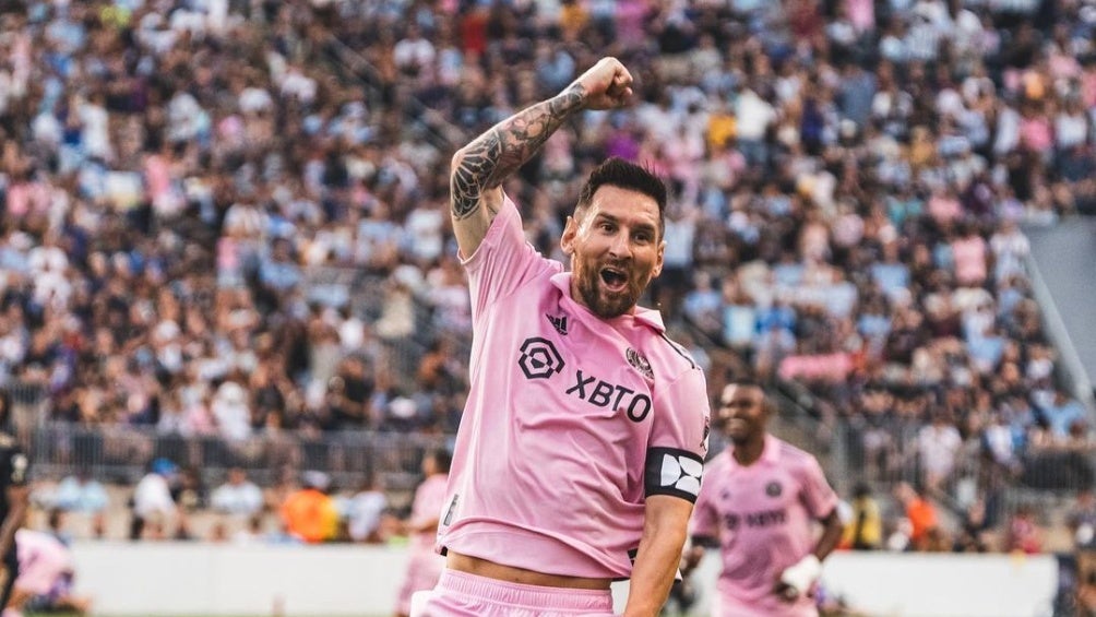 Messi jugando con el Inter Miami 