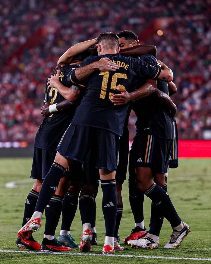 Real Madrid celebrando el gol 