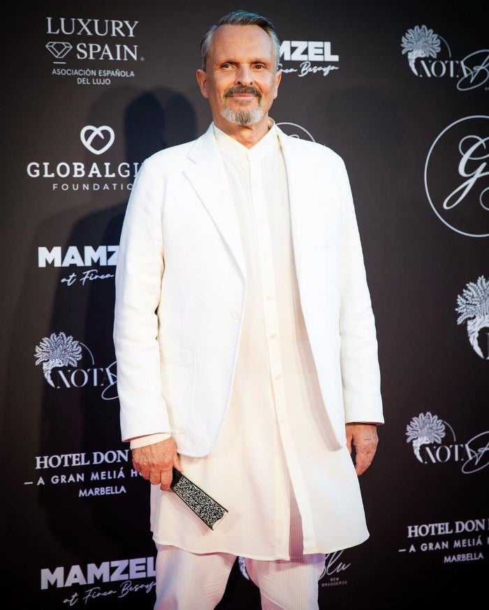 Miguel Bosé durante un evento 