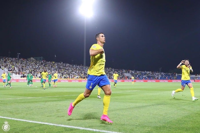 Ronaldo celebrando su gol 