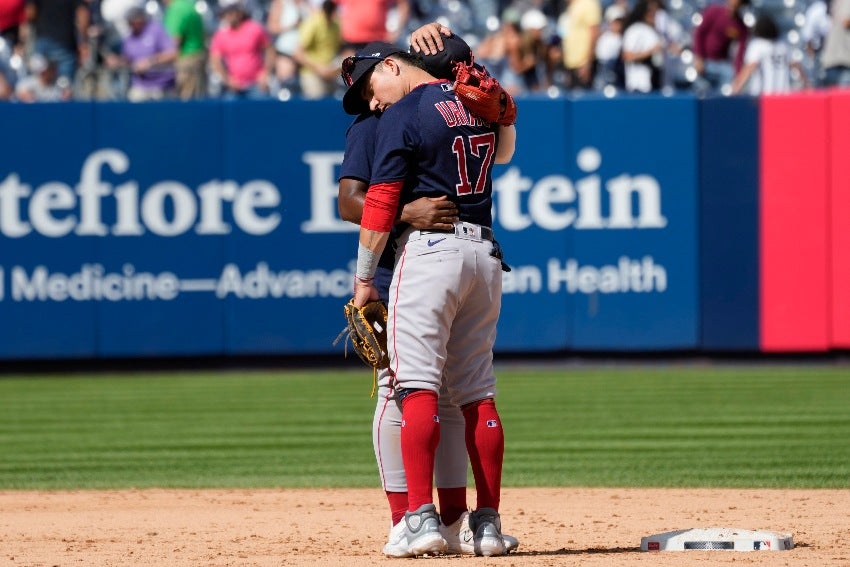 Luis Urías en el juego ante New York Yankees