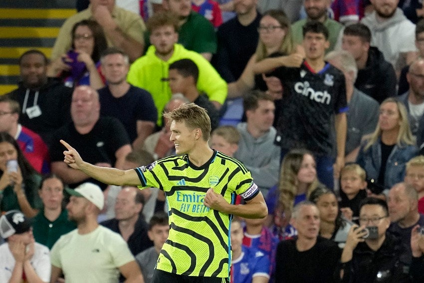 Martin Odegaard en celebración de gol