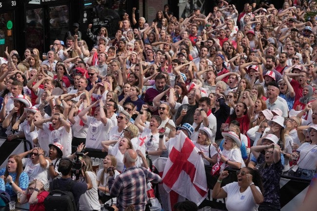 Afición de Inglaterra durante la Final