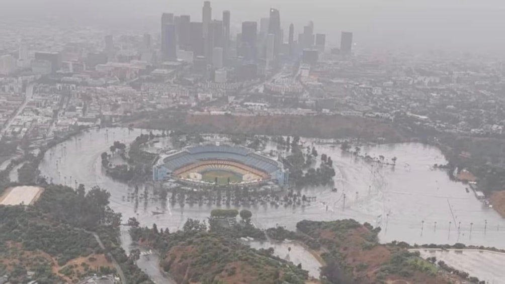 El estadio inundado 