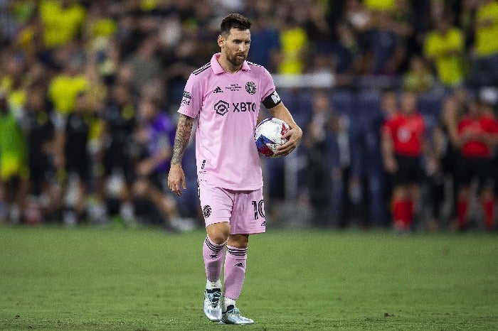 Messi jugando con el Inter Miami 