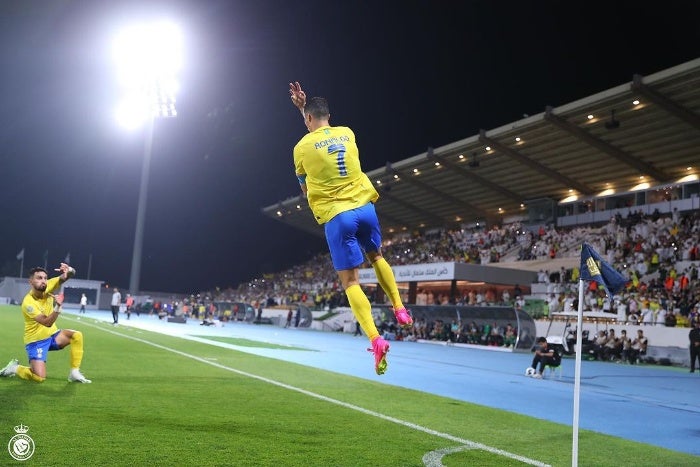 Ronaldo celebrando su gol 