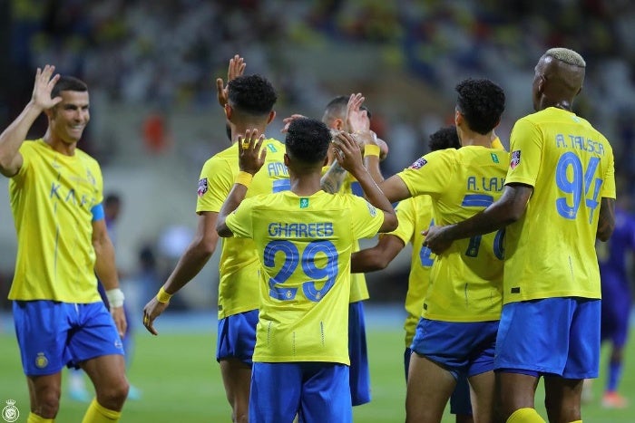 Cristiano jugando con el Al-Nassr