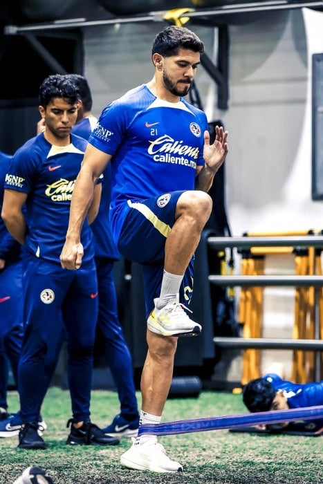 Henry Martín duranta el trabajo de gimnasio