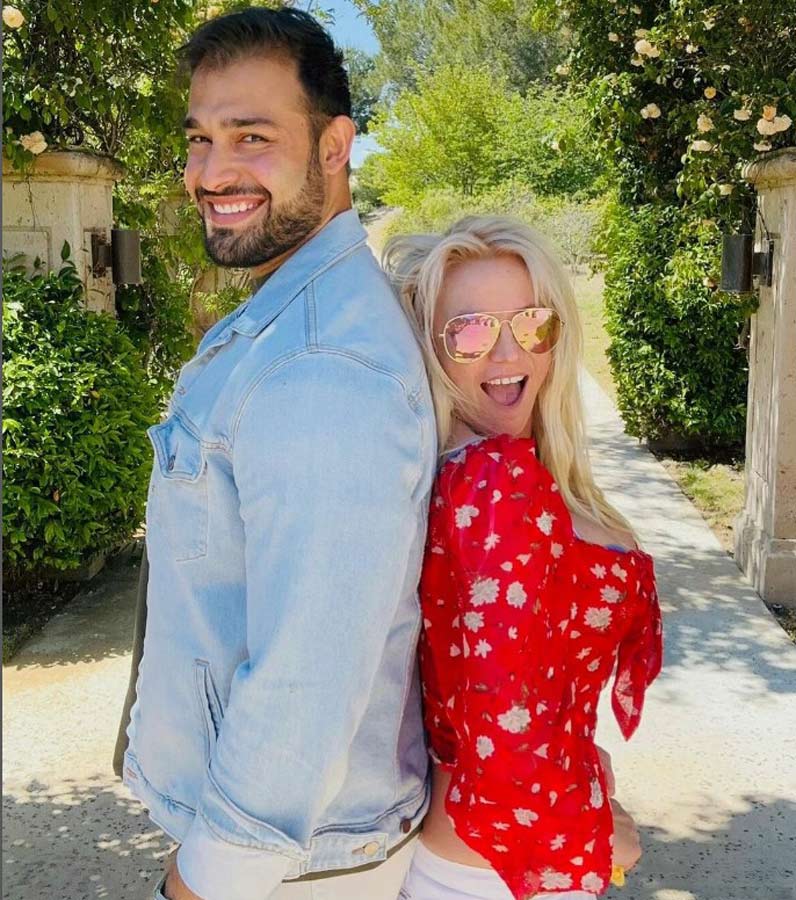 Britney con su ahora exesposo Sam Asghari