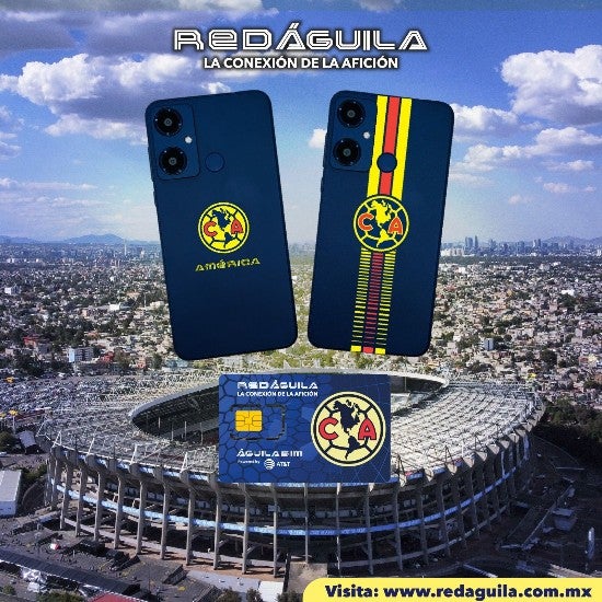 También habrá un teléfono brandeado con el logo y los colores del América