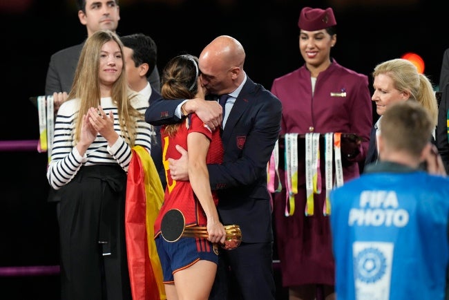 Luis Rubiales en la ceremonia de premiación del Mundial