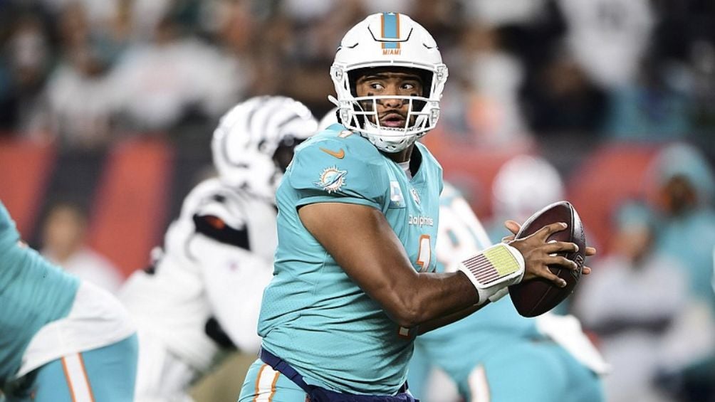 El QB de los Dolphins durante un partido