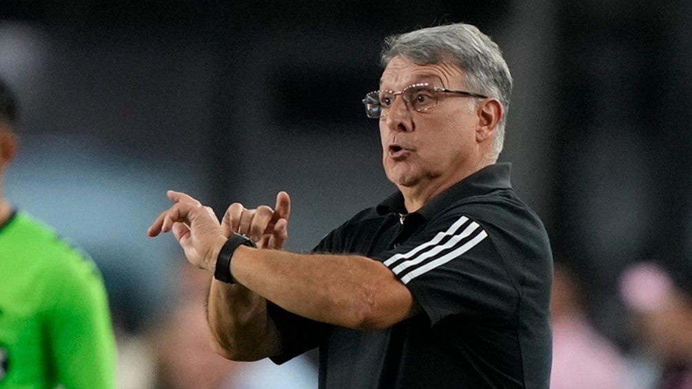 Gerardo Martino dirigiendo un partido con el Inter de Miami