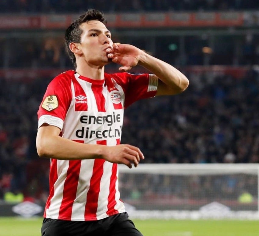 Hirving en su paso con el PSV 