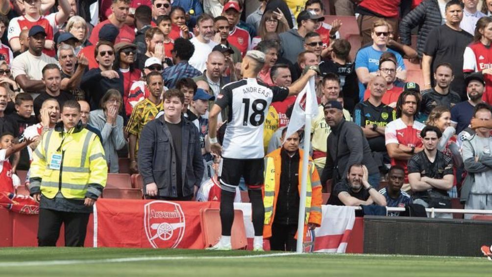 Pereira celebra el gol del Fulham