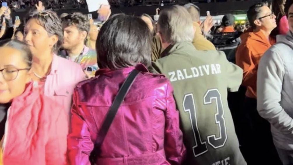 El ministro mexicano durante el concierto en el Foro Sol