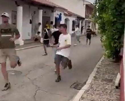 La tradicional Fiestas de San Fermín en Pamplona